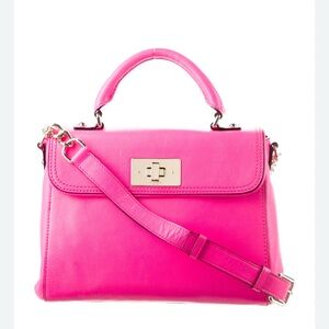LAST CALL！ Kate Spade Pink Satchel with Metallic Accents
